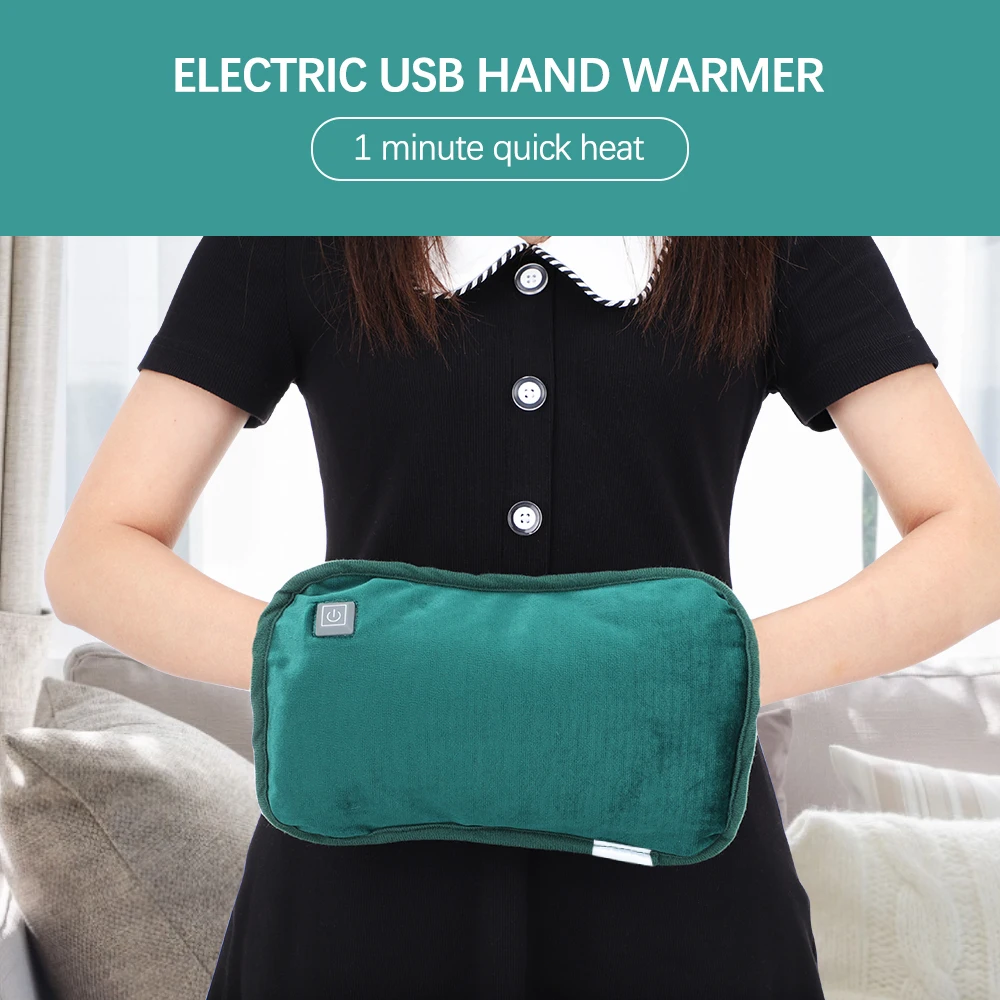 Soft and Cozy Washable Flannel USB Hand Warmer - Gentle Heating Pad for Beloved Belly - Effective Portable Foot Warmer - Soothin