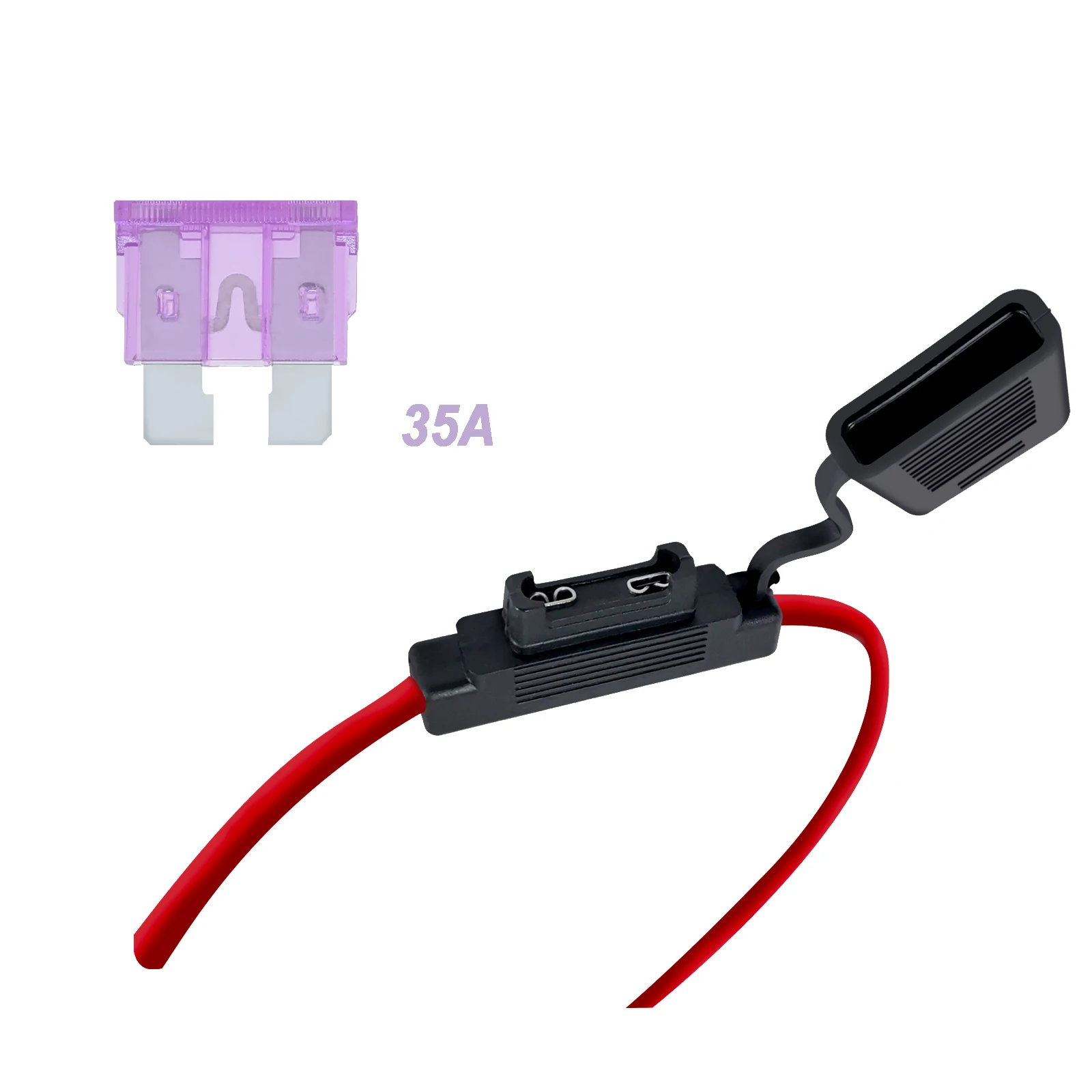 10/12/14/16/18AWG Inline-Sicherungshalter, wasserdicht, mit ATO/ATC-Flachsicherung, 5 A, 10 A, 15 A, 20 A, 30 A, 40 A, Sicherungshalter in Standardgröße