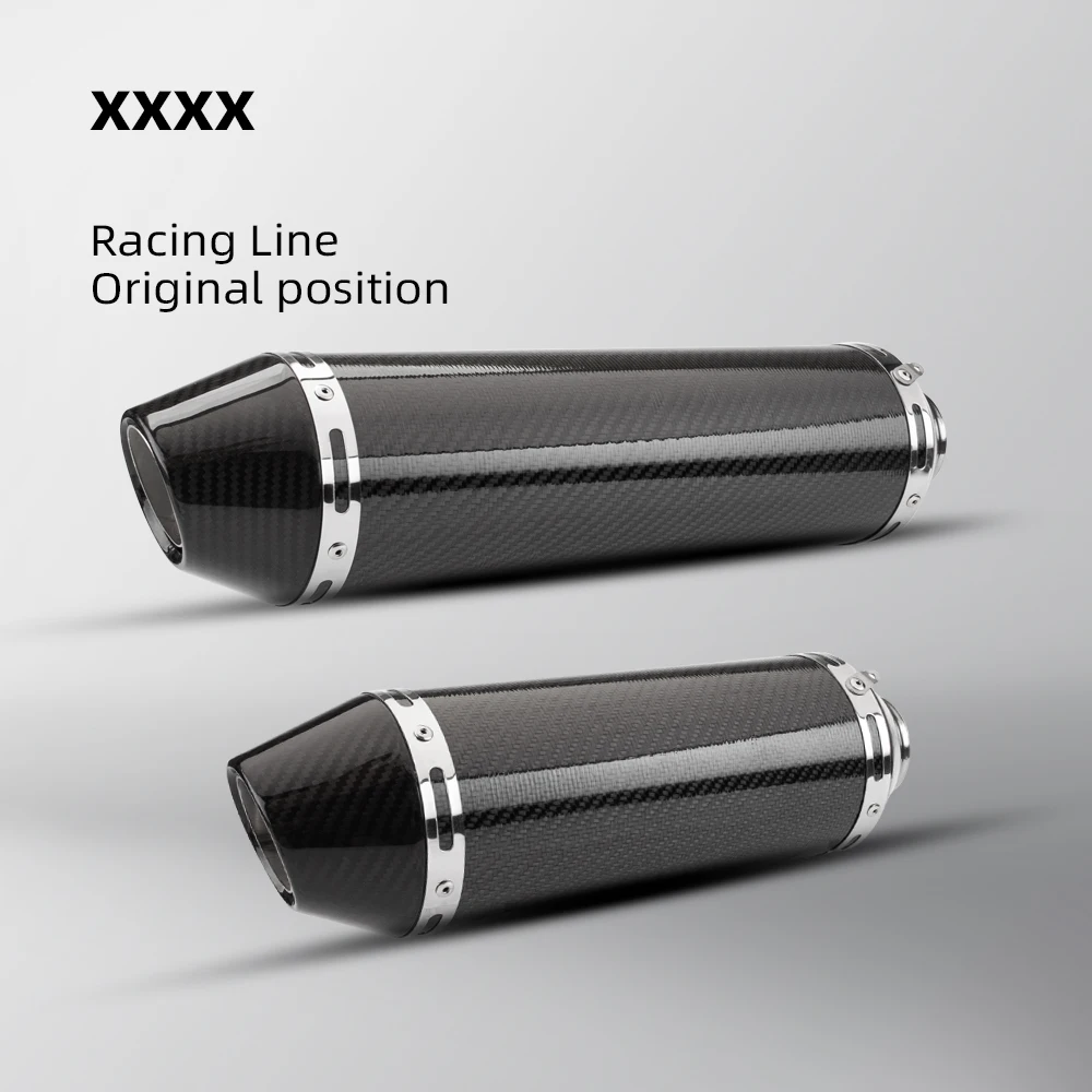

Full Carbon Fiber Motorcycle Exhaust Pipe Universal Tail Section Z400 CB650R R3 MT07 R3 M4