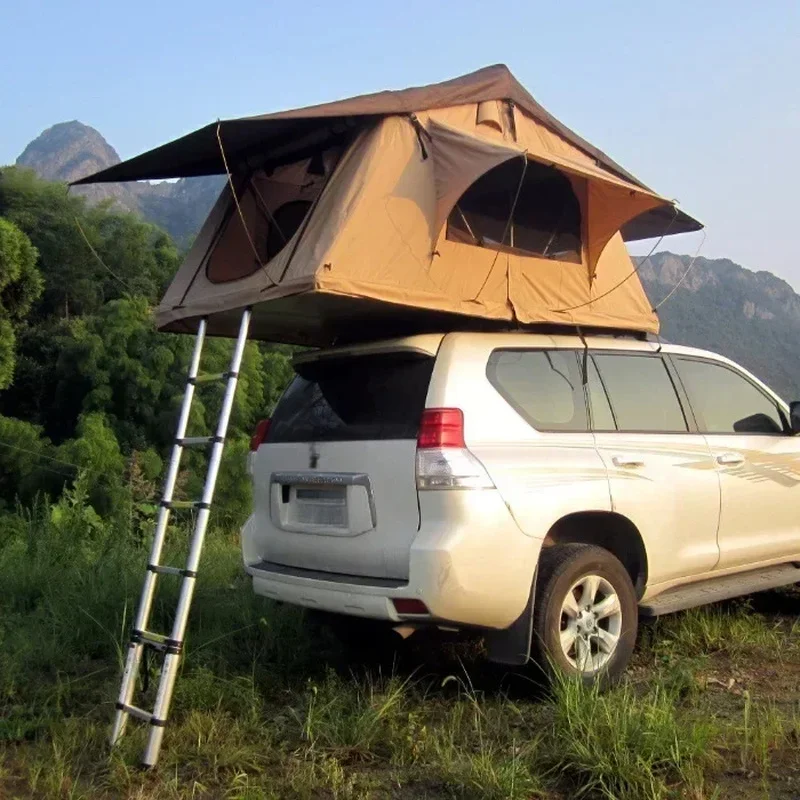 High Quality Automatic Pop Up Car Side Awning Camper Roof Tent Waterproof With Extension For Outdoor Camping