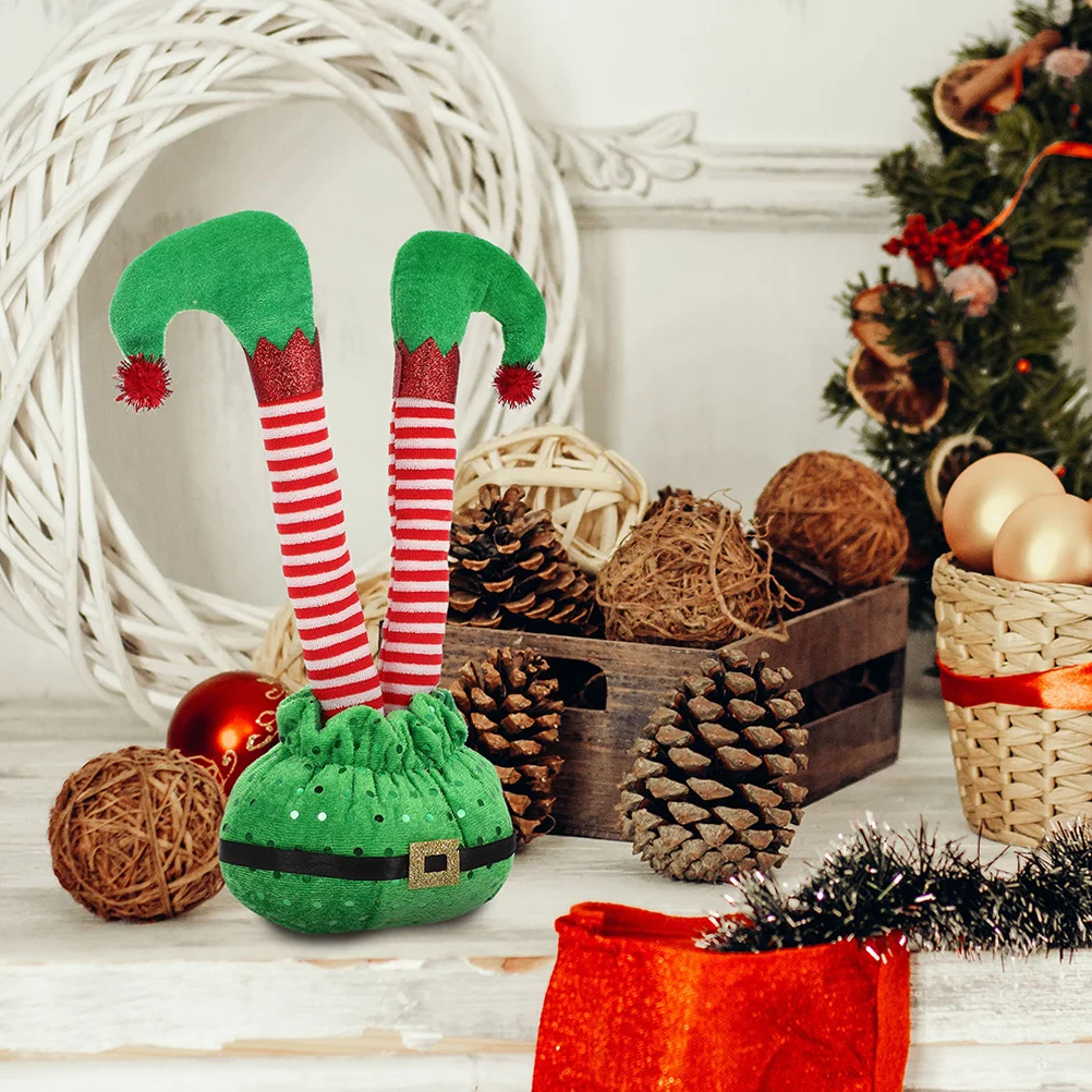 

2pcs Christmas Elf Legs Decorations Stuffed Elf Leg Ornament For Outdoor Garden Yard Party Decor Festive Holiday Decoration