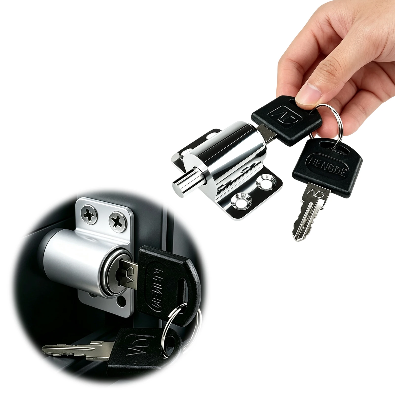 Aluminum Alloy Child Safety Protection Lock Corrosion-Proof Anti-Theft Door Lock for Child Home Safety Bedroom Office Balcony