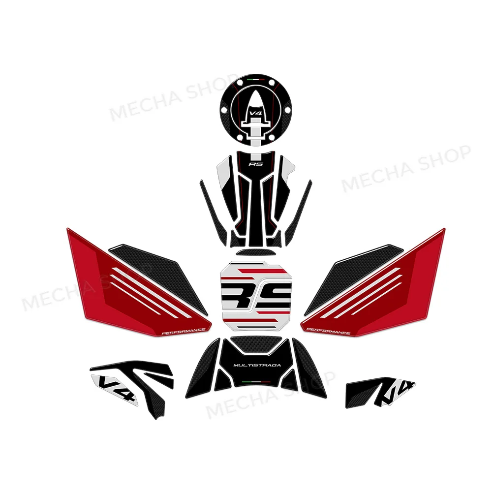 Motorcycle Accessories 3D Tank Mat Sticker Decal For Multistrada V4 RS 2025 6