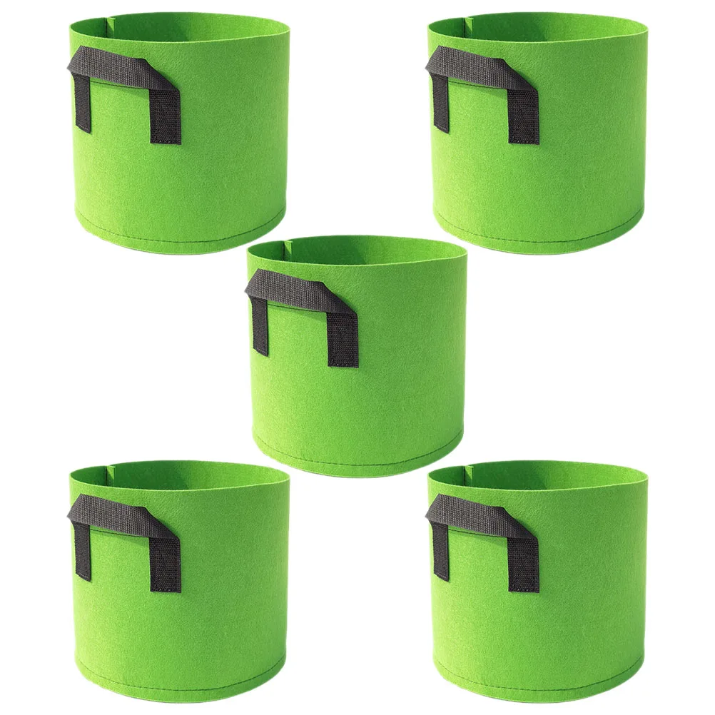 

5pcs Fabric Grow Durable Plant Growing Bags Fabric Grow Bags Water-permeable Balcony Garden Vegetable Planters