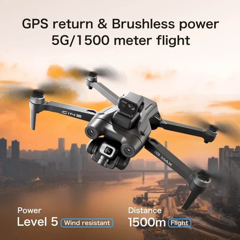 2023 I8 MAX Drone 4K FPV HD Dual Camera Brushless 360° GPS Laser Obstacle Avoidance Professional Aerial Dron Toys 1500M 드론