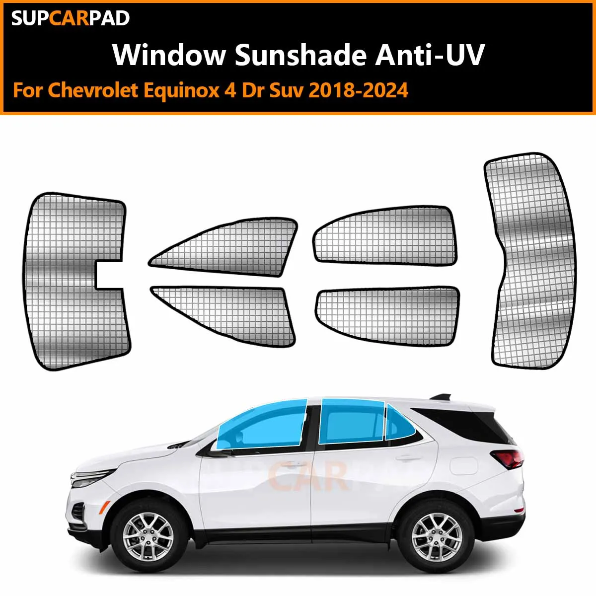 

For Chevrolet Equinox 4 Dr Suv 2018-2024 Custom Car Window Sunshade Anti-UV Car Sun Window Visors Sunshade Covers Accessories