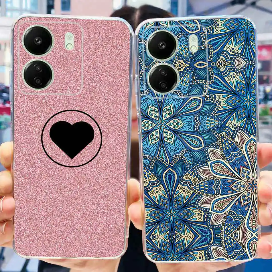 For Xiaomi Redmi 13C Case Redmi 13C 2023 Elegant Pattern Soft Silicone TPU Phone Back Cover For Redmi13C 13 C 4G Bumper