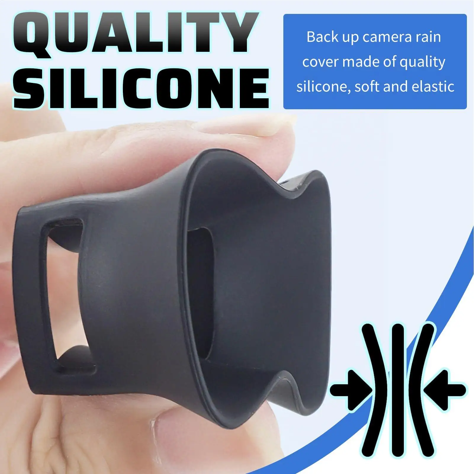 Silicone Rear Camera Rain Cover Universal Portable Silicone Shield Automobile Rain Accessories for Driver Truck RV Vehicle