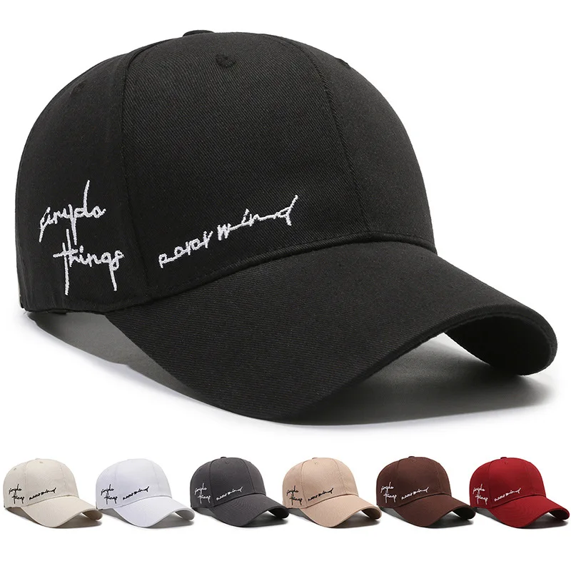 New Embroidery Baseball Cap For Men Women Hat Solid Sunscreen Baseball Hats Cotton Outdoor Sport Running Visor Casual Cap