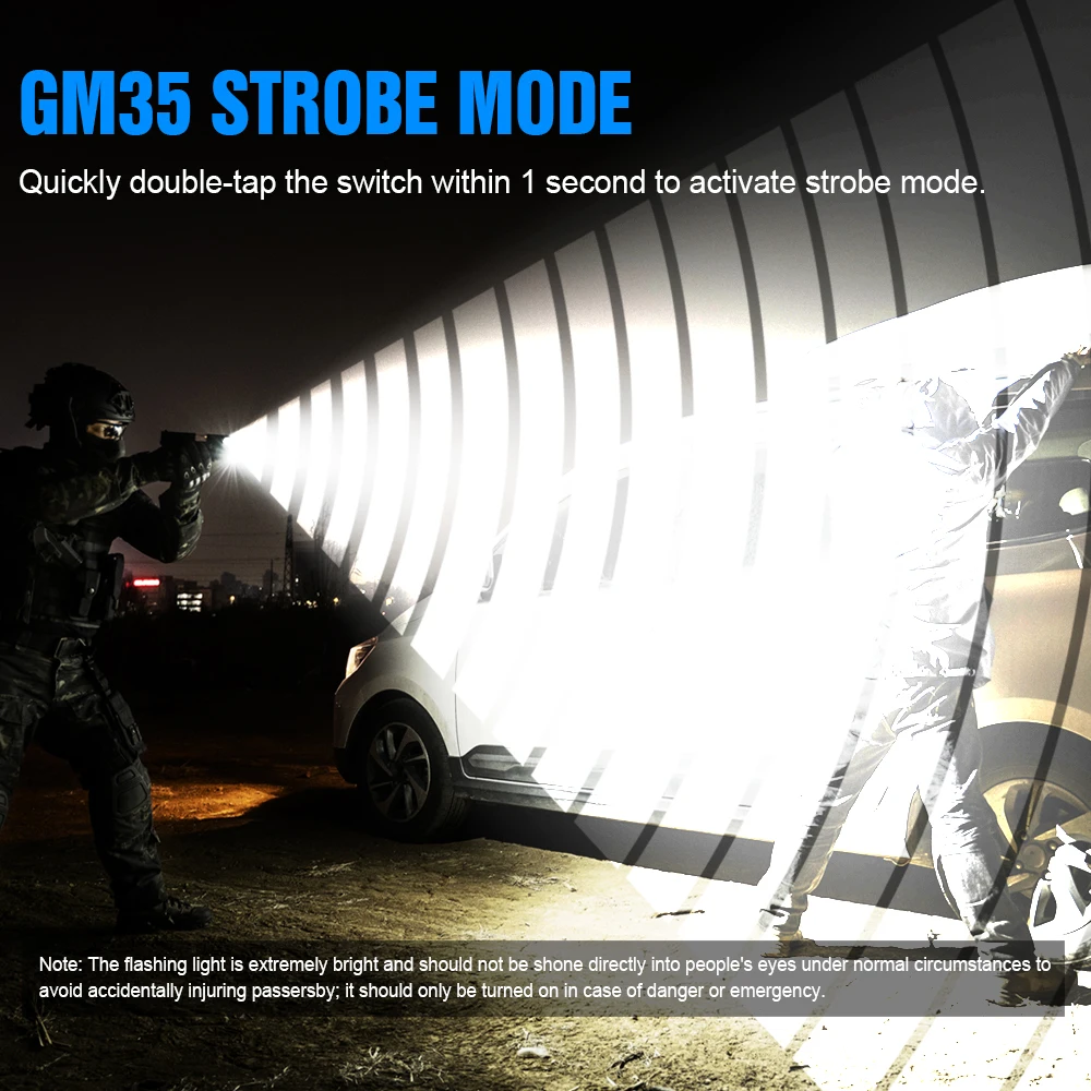 trustfire-gm35-bs-1350lm-lampes-de-poche-led-tactiques-mode-stroboscopique-type-c-torche-rechargeable-lampe-d'auto-defense-gl0ck-picatinny