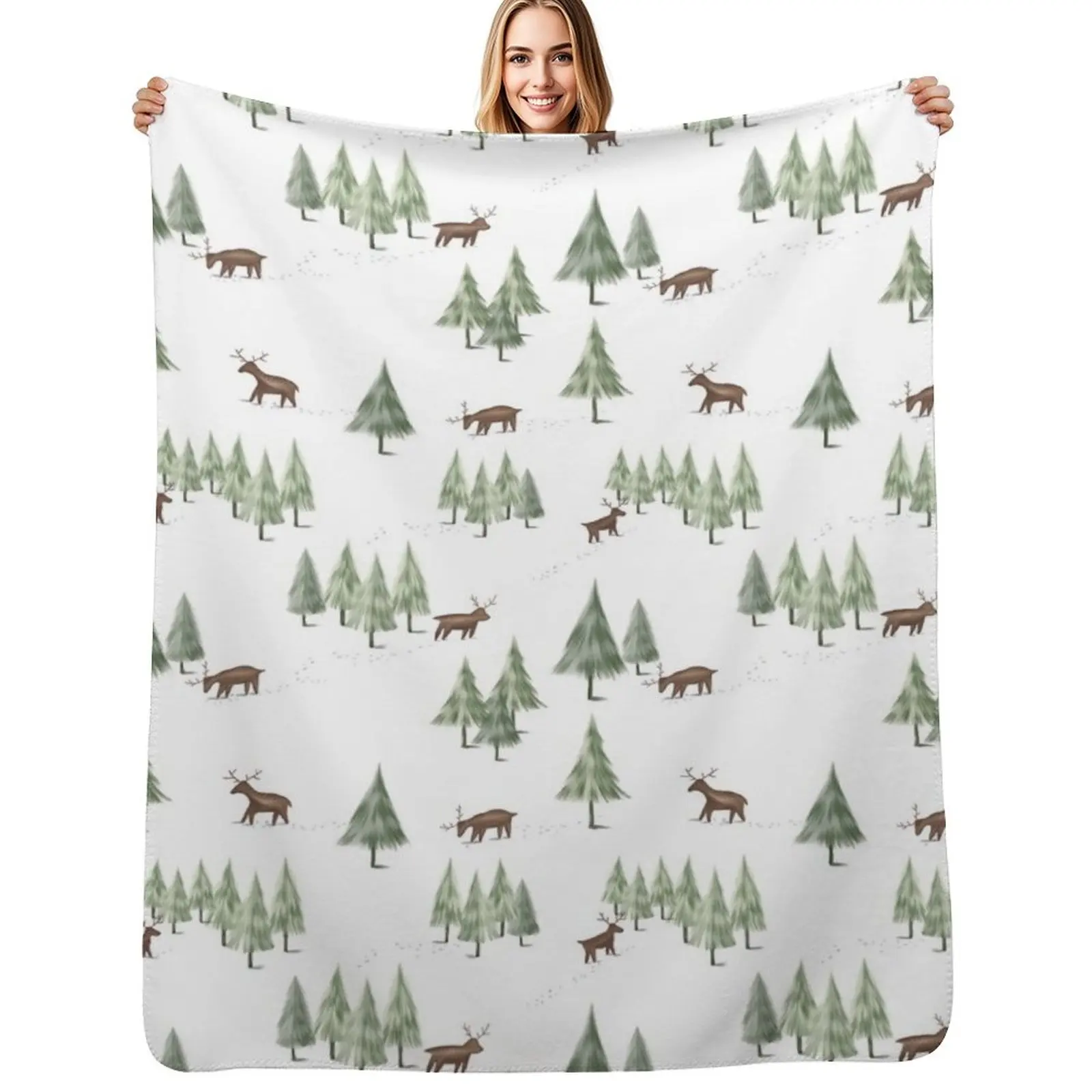 Wald Throw Blanket Cozy Light Blanket for Travel Camping Picnic