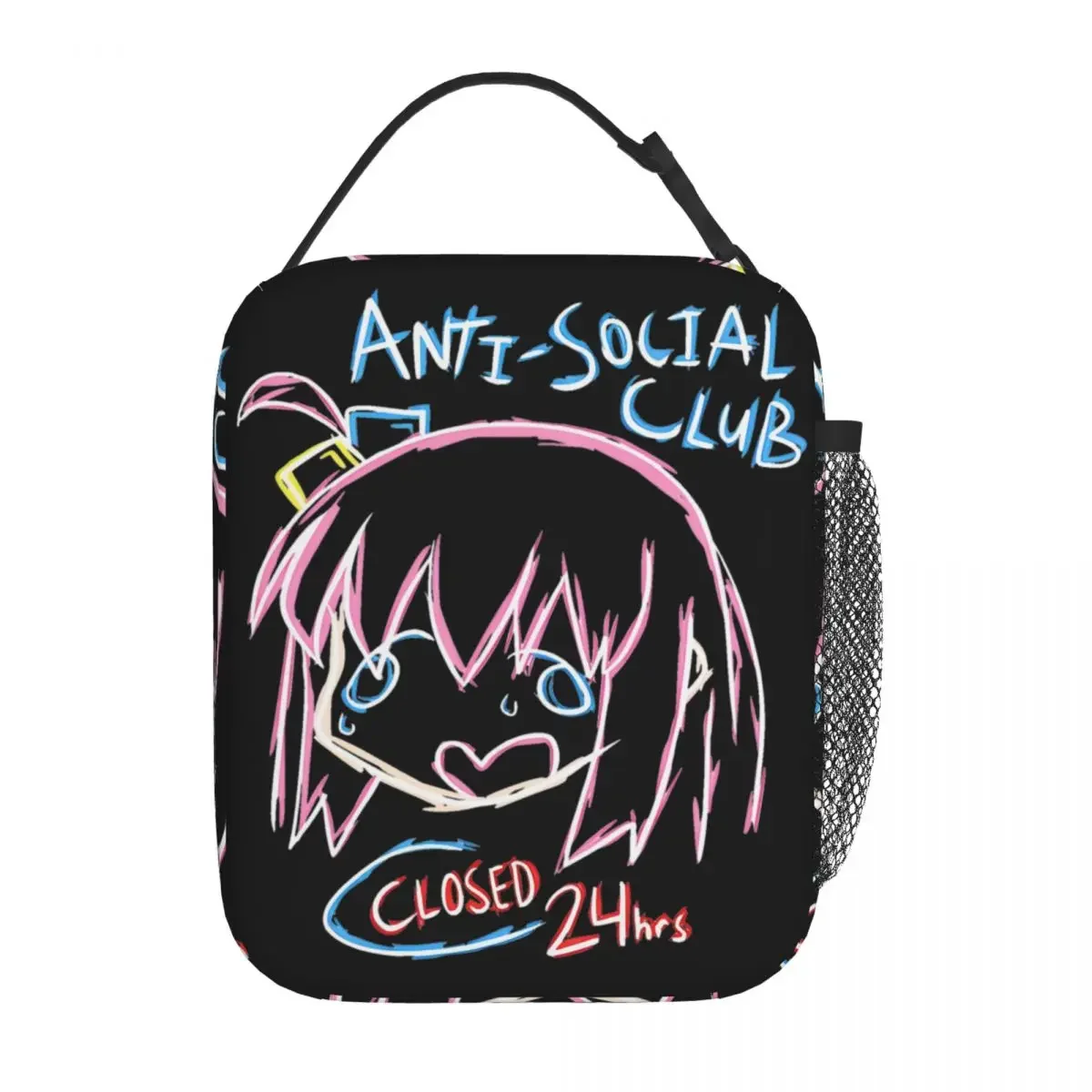 Bocchi Club Music Band Anime Insulated Lunch Bags Large Lunch Container Thermal Bag Tote Lunch Box Work Outdoor Food Storage Bag