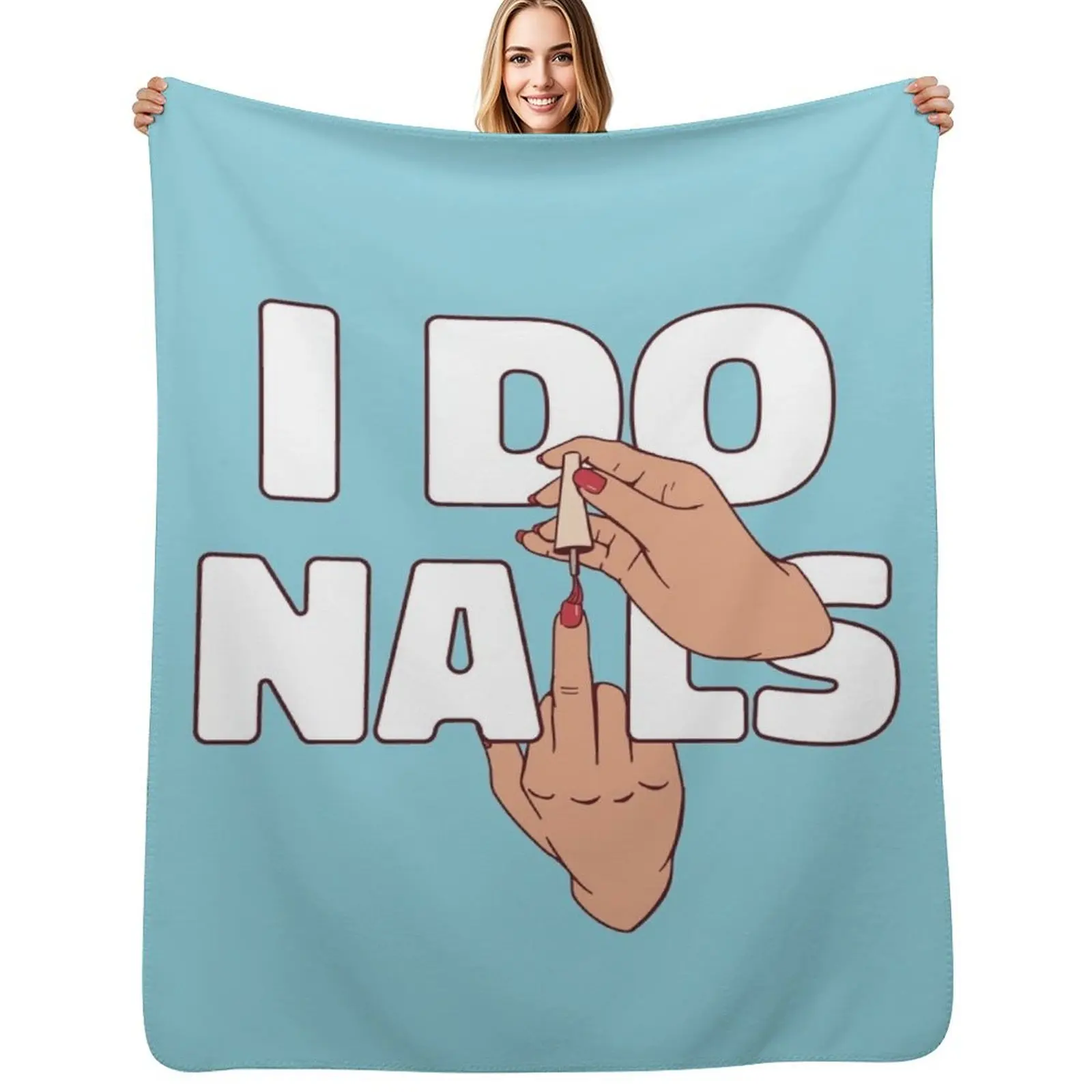 

Manicure Nail Polishing Cartoon Art Throw Blanket warm winter Decorative Sofa For Decorative Sofa Hairy Blankets