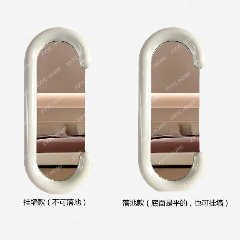 Living room bedroom home creative floor-to-ceiling full-body mirror cream wind full-length mirror wall-mounted fitting mirror