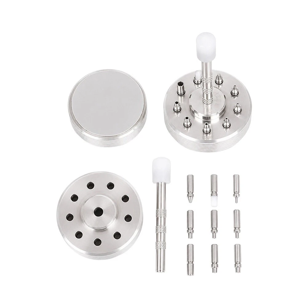 Stainless Steel Watch Hand Setter Tool with 9 Graduated Tips Supporting Both Small and Large Diameter Watch Hands
