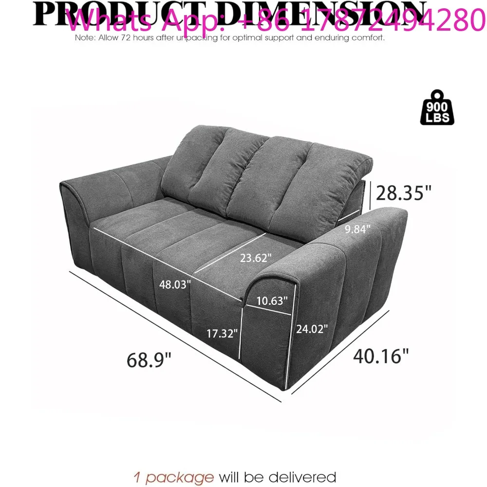 Sofa in a Box Memory Foam 2-Seater Couch Memory Foam Couch No Installation & Easy to Transport