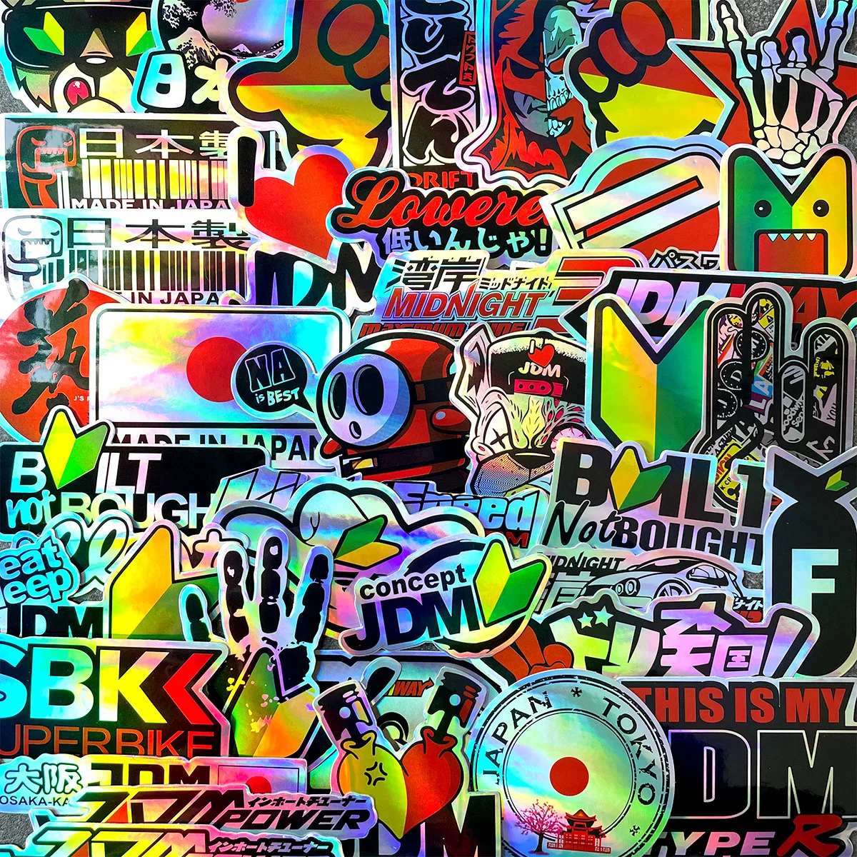 40 قطعة/الوحدة عشوائي JDM دراجة نارية ملصق مائي موتو الجسم خوذة سيارة الفينيل ملصقات اكسسوارات لياماها MT07 09 R1 R3 R6 Nmax Xmax Tmax