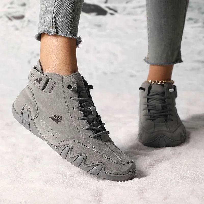 Advanced Leather Women's Bare Boots Modernsoft Breathable Lace Up Shoes Comfortable All Day Long City Commuting Women Loafers