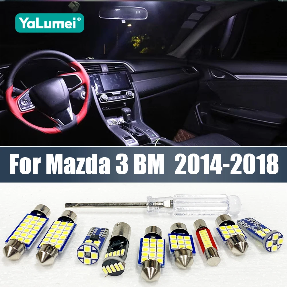 5 قطعة سيارة LED لمبات مصابيح القراءة الداخلية جذع إكسسوارات مضيئة لمازدا 3 BM Axela هاتشباك سيدان 2014 2015 2016 2017 2018