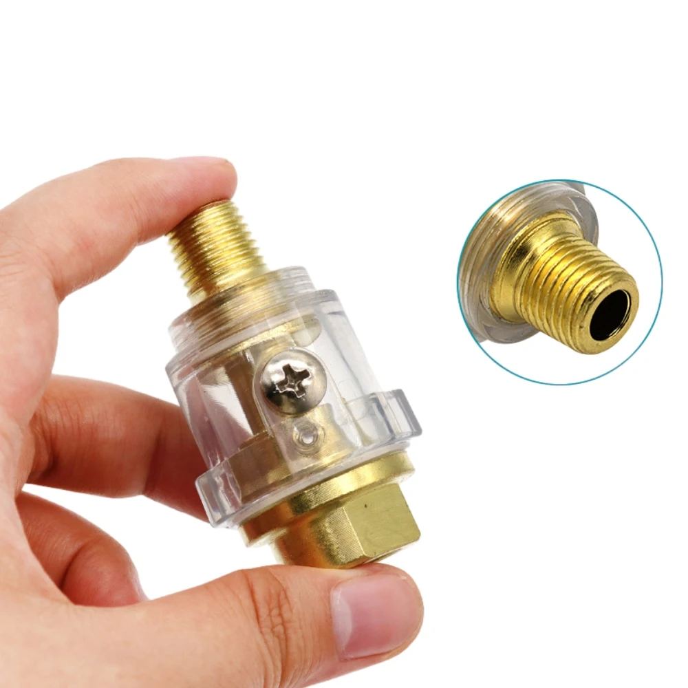 Iron Plated Copper Mini Oiler Injector 1/4 Thread Screw Cap Type Brass Grease Lubricating Oiler Mechanical Nozzle Oil Injector