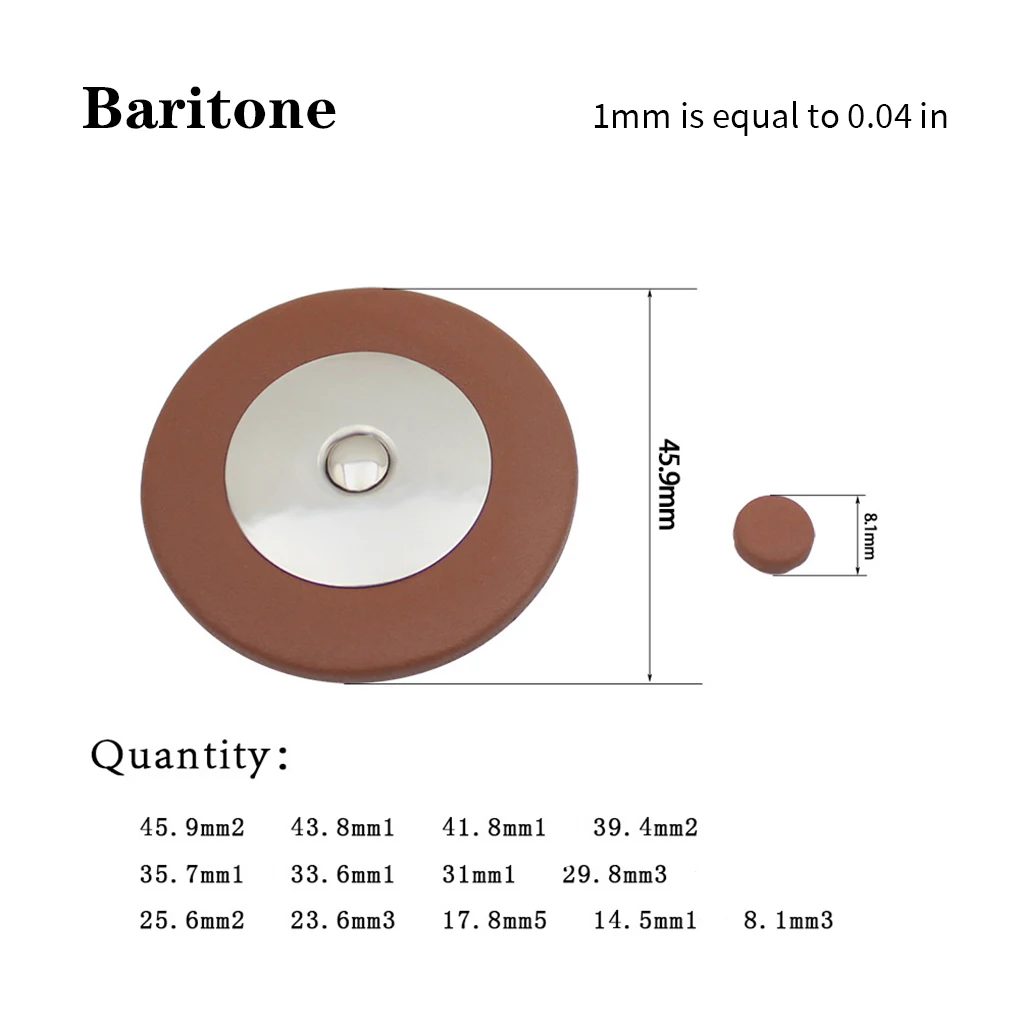 Подушечки для саксофона, высокочастотные кожаные аксессуары среднего радиуса действия, портативные замененные детали, фитинги, набор для баритона/26 шт.