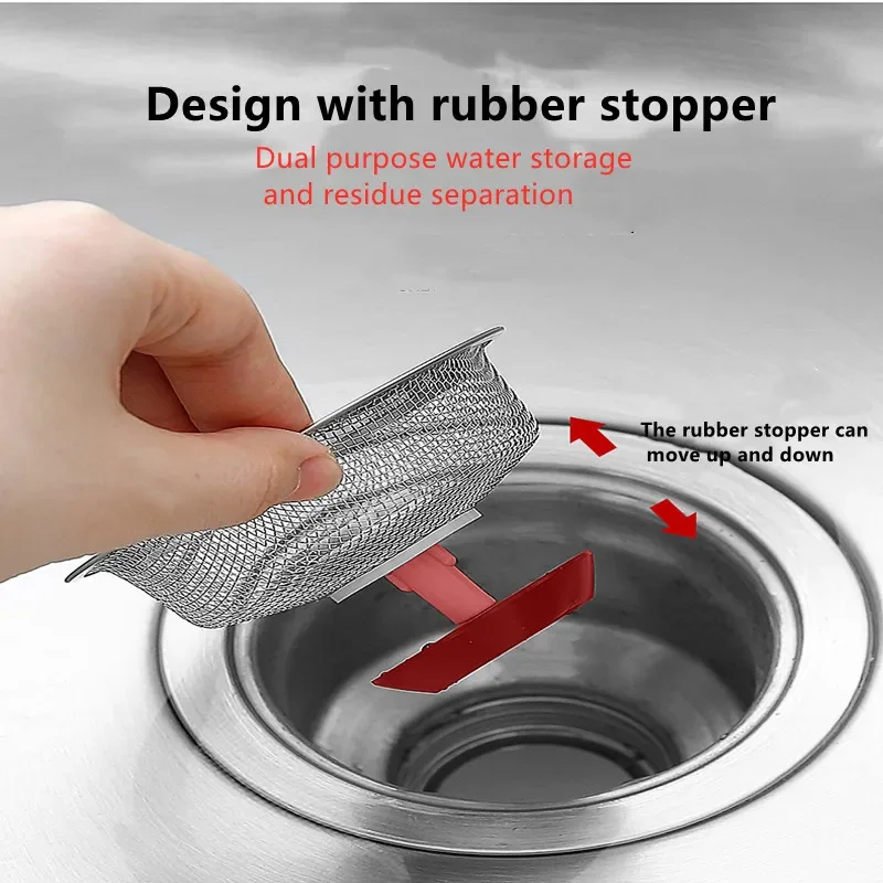 Stainless Steel Kitchen Sink Filter Mesh Sink Sewer Strainers Bathroom Floor Drains Catcher Waste Drain Hole Filter Trap Screen