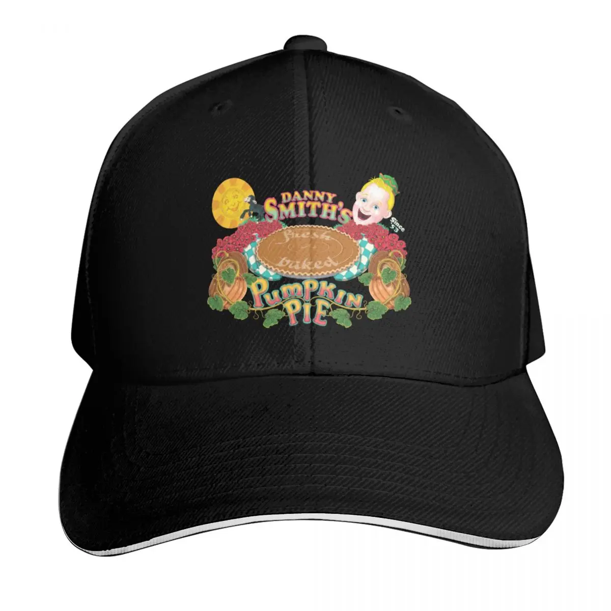 Danny Smith's Fresh Baked Pumpkin Pies Baseball Cap Quick Dry Performance Cotton Twill Breathable Contrast Two Tone Brim