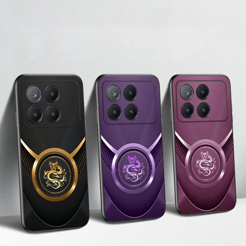 

Circular silver dragon For Xiaomi Poco X7 M7 Pro 5G M5 X4Pro 4 6 4G C65 75 F6 F5 X6 5 7 X5 F7 Ultra M5S 4Pro 5G soft phone case