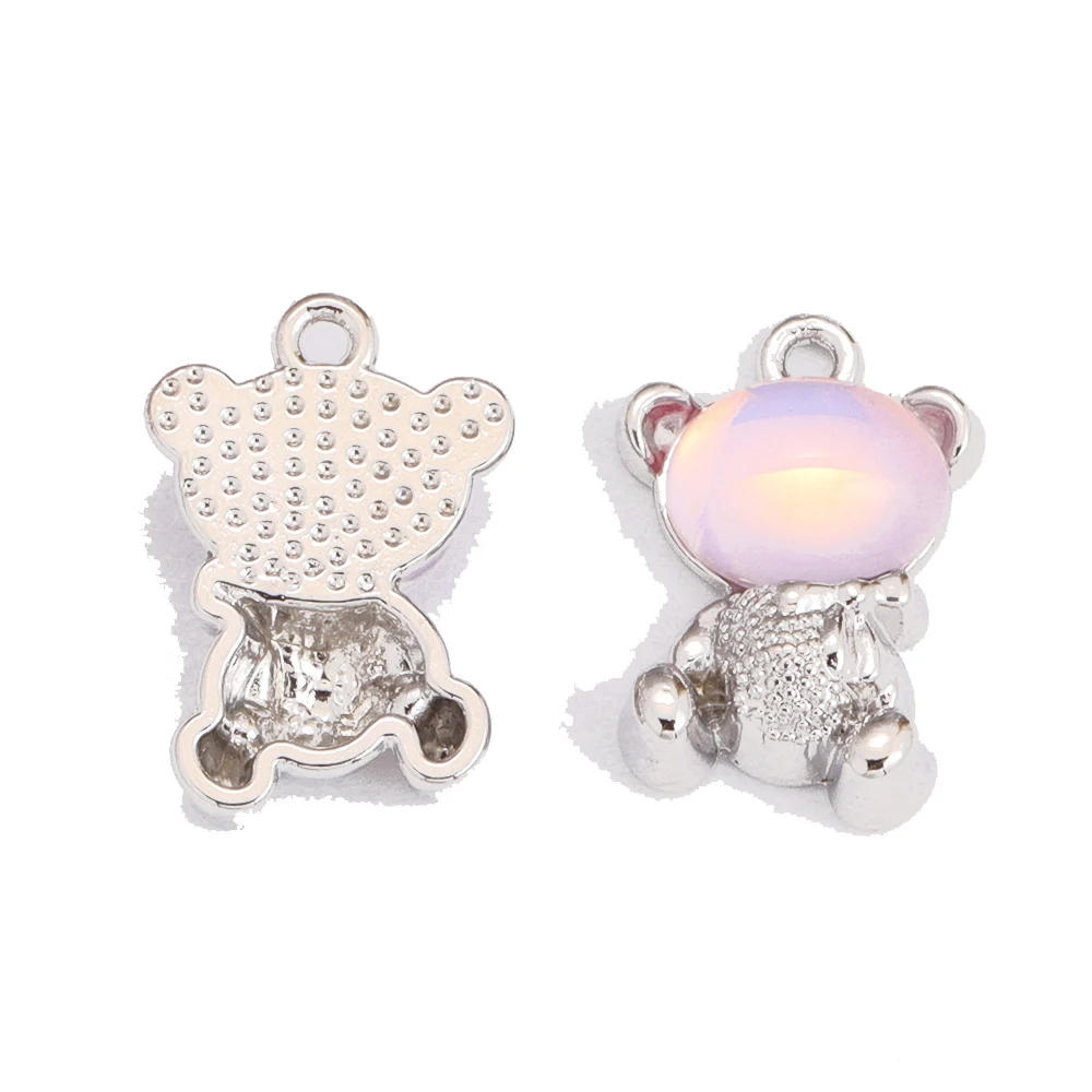 15Pcs Trendy Crystal Colorful Bear Pendant for Women's Earrings Necklace DIY Jewelry Making Supplies DIY Bracelet Ornaments