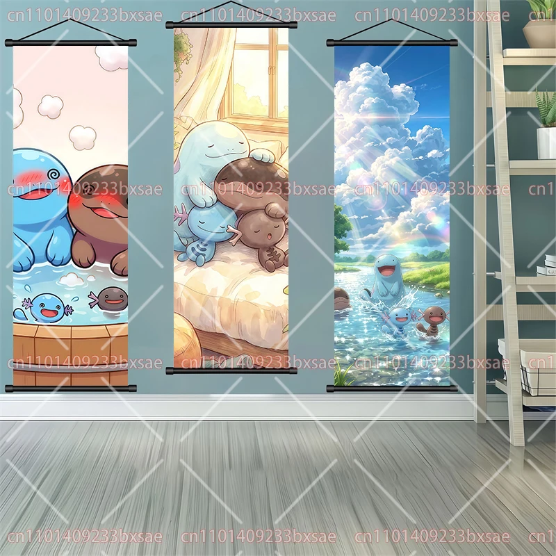 Pokémon Scroll Painting Pikachu Psyduck Eevee HD Poster Fan Exclusive Wall Decoration Hanging Painting Children's Holiday Gift - view 5