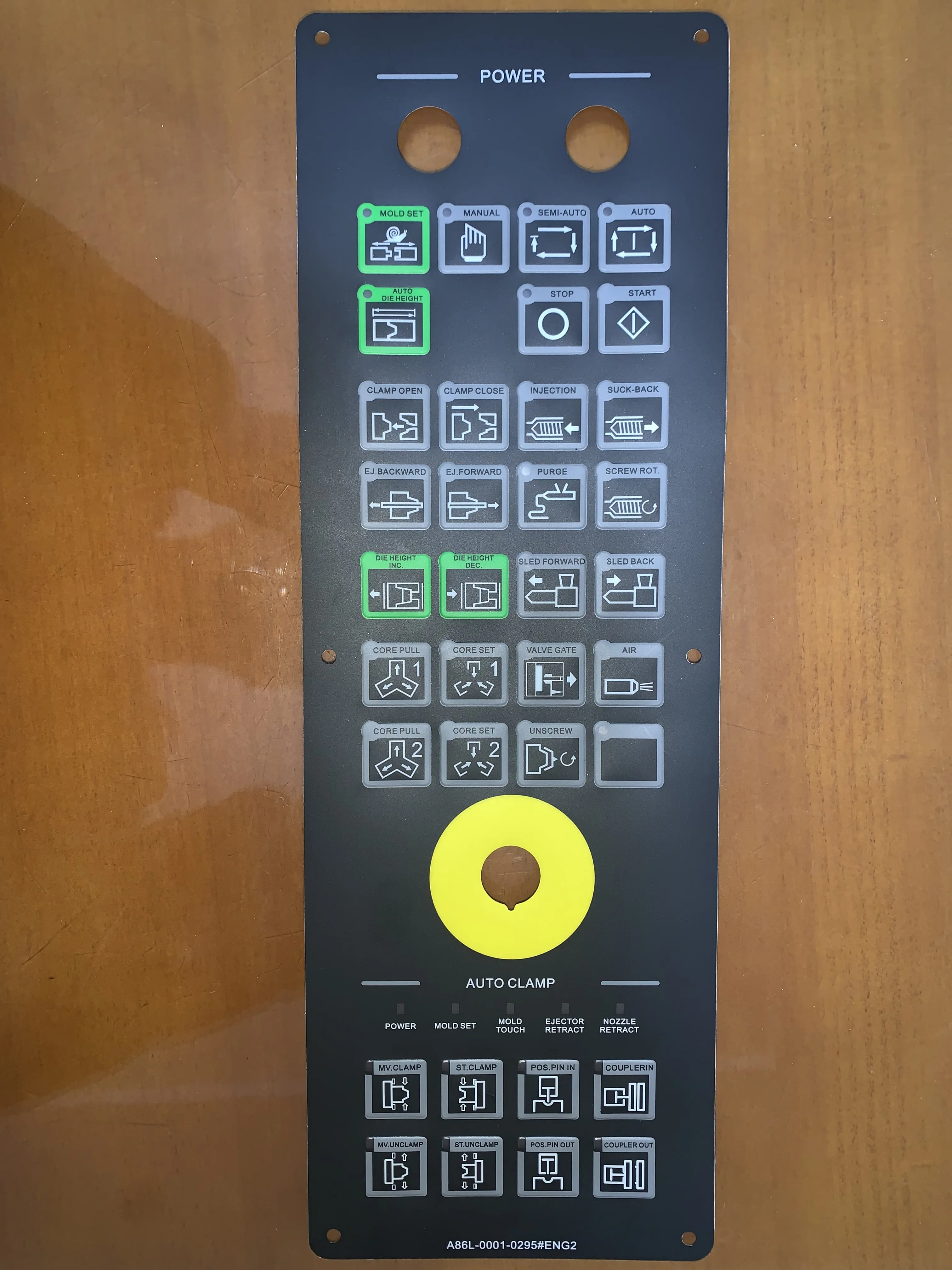 Imagem -02 - para Fanuc Máquina de Moldagem por Injeção Painel Máscara Acessórios A86l0001-0295 Operação Botão Painel Papel