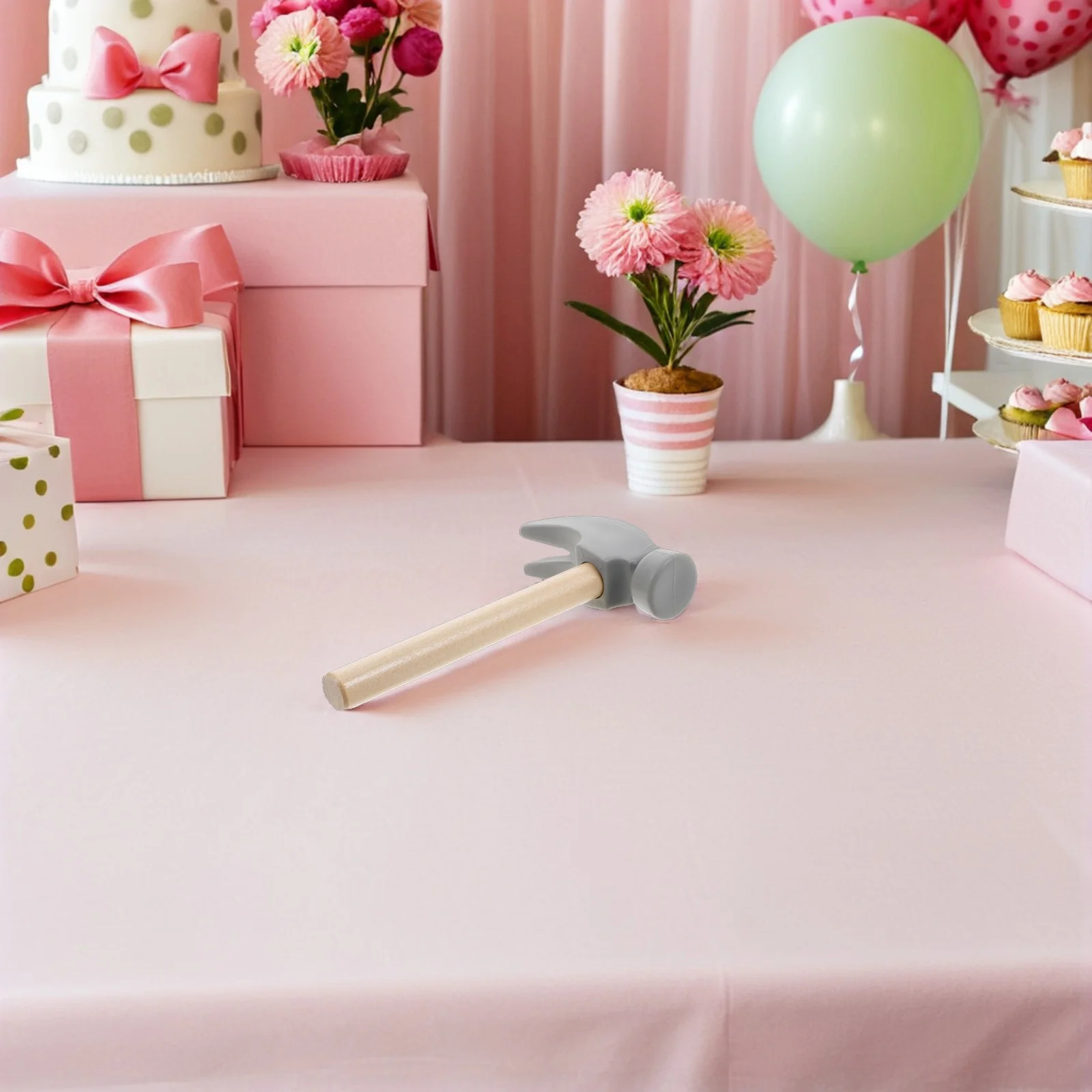 5 قطع الأطفال التعليمية مطرقة خشبية التظاهر اللعب قصف مطرقة للأطفال الصغار أداة خشبية لعب الأدوار