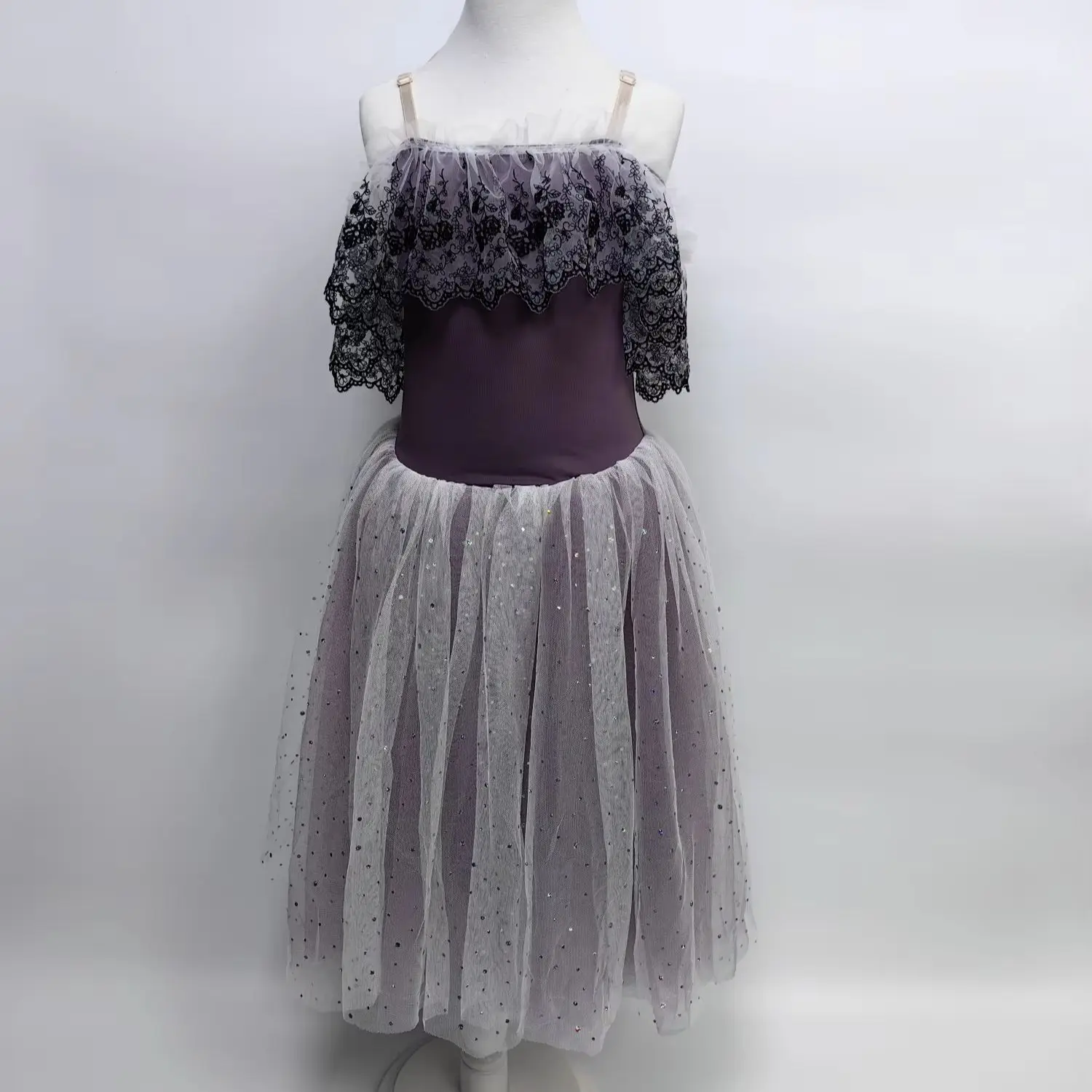 

Purple Ballet Dress for Kids Adults Long Ballerina Dance Costume Girls Child Performance Swan Women Party Wear Skirt