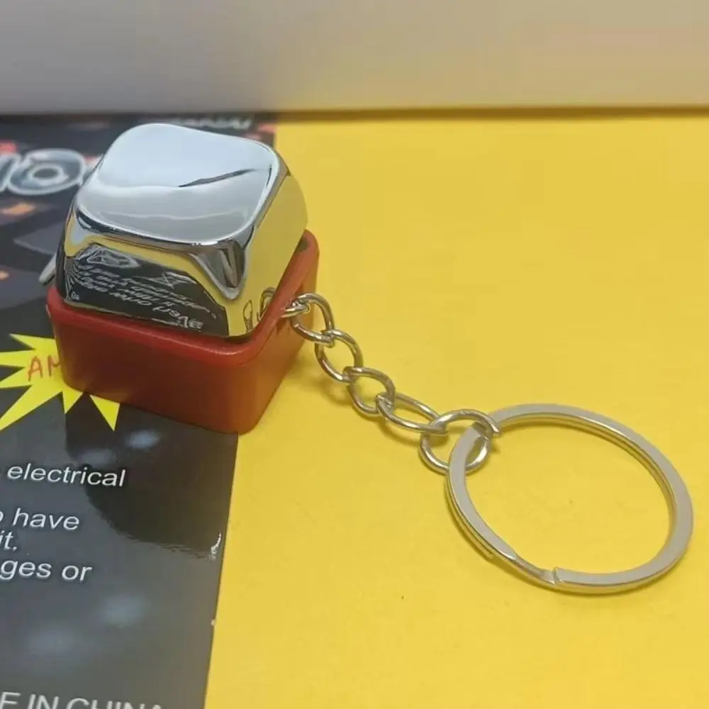 Mild Pulse Induction Electric Shock Keychain Solid Plastic Metal Key Ring Novelty Gag Compact Size Lightweight Design