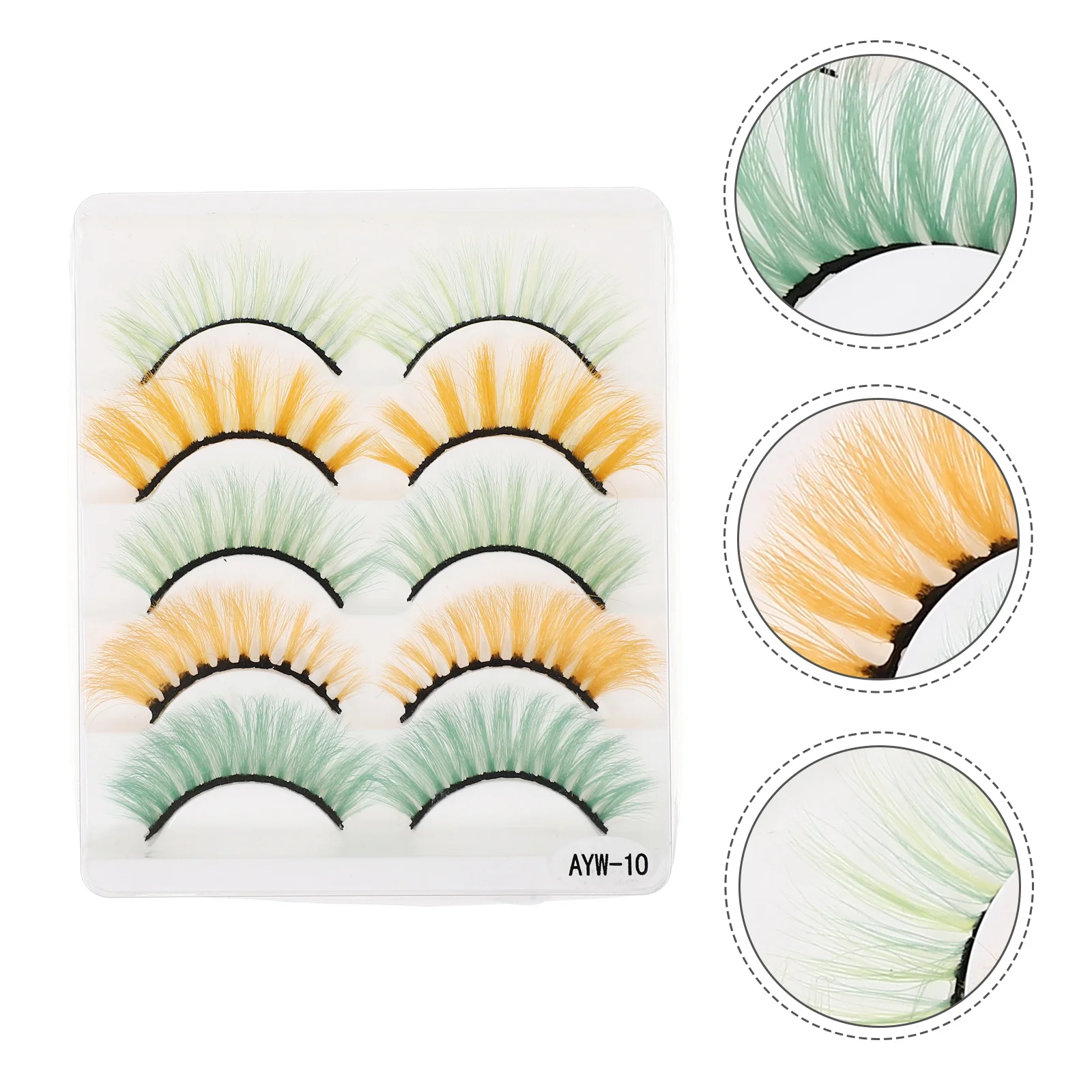 Cílios coloridos 3d densos cílios para cílios densos festa halloween cosplay maquiagem feminino acessórios para os olhos