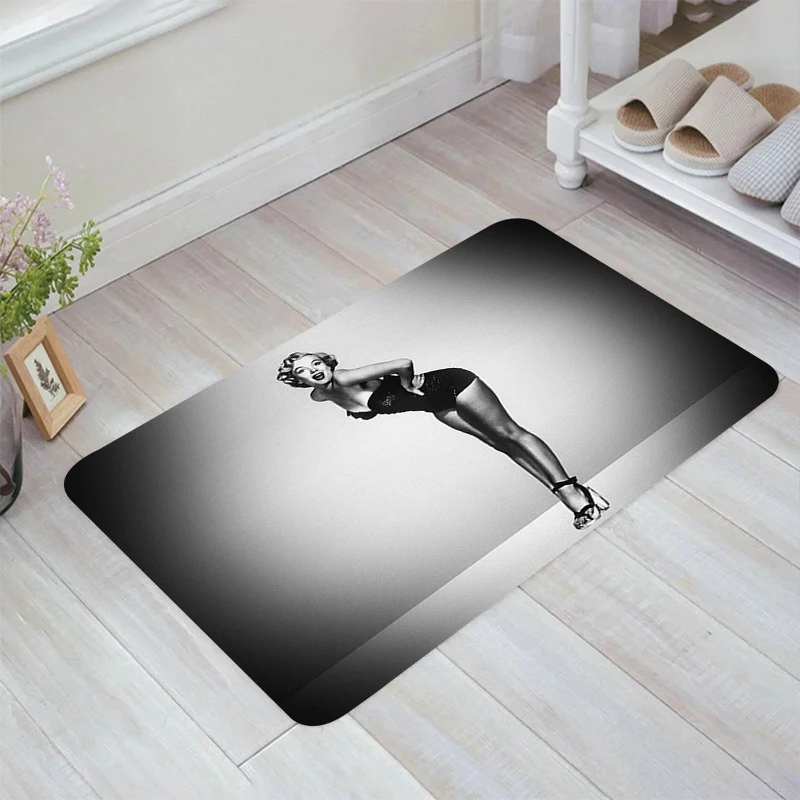 Famous Actress Marilyn Monroe Floor Mat Rugs Aesthetic Room Decoration Balcony Doormat Entrance Door Kitchen Carpet Home Carpets