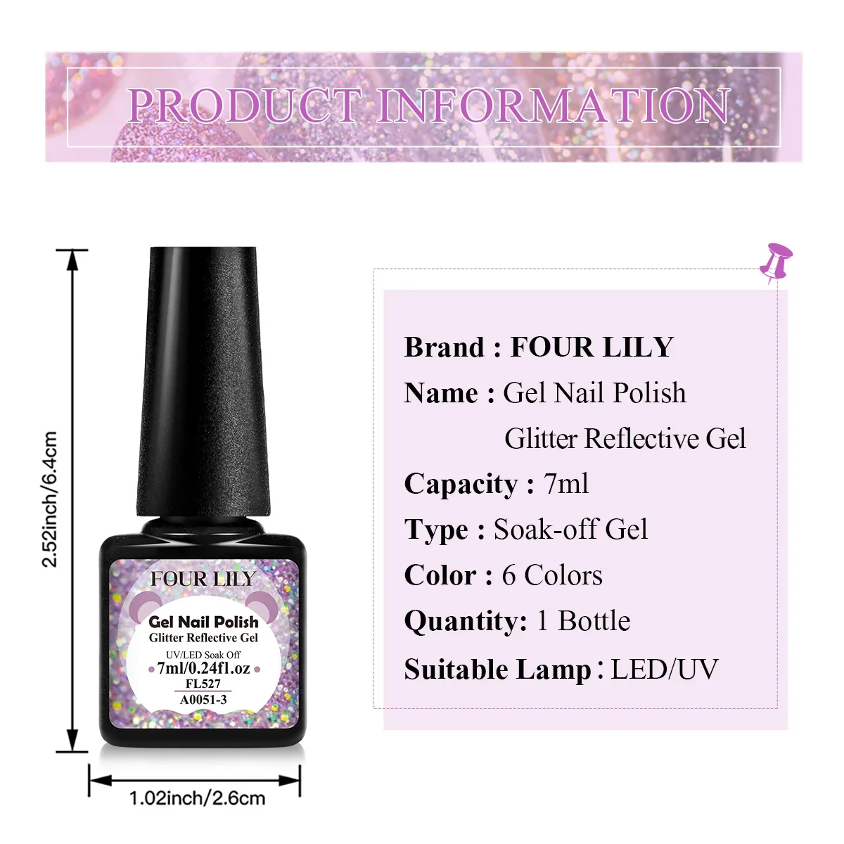 7ml Holografische Reflecterende Glitter Gel Nagellak Champagne Goud Zilver Glanzende Fonkelende Pailletten Losweken UV LED Nagellak