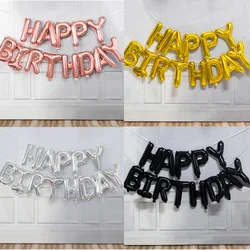 16inch Happy Birthday Decoration Balloons Pink Blue Letter Foil Ballons Set Birthday Party Decor Air Globos Balony Anniversaire