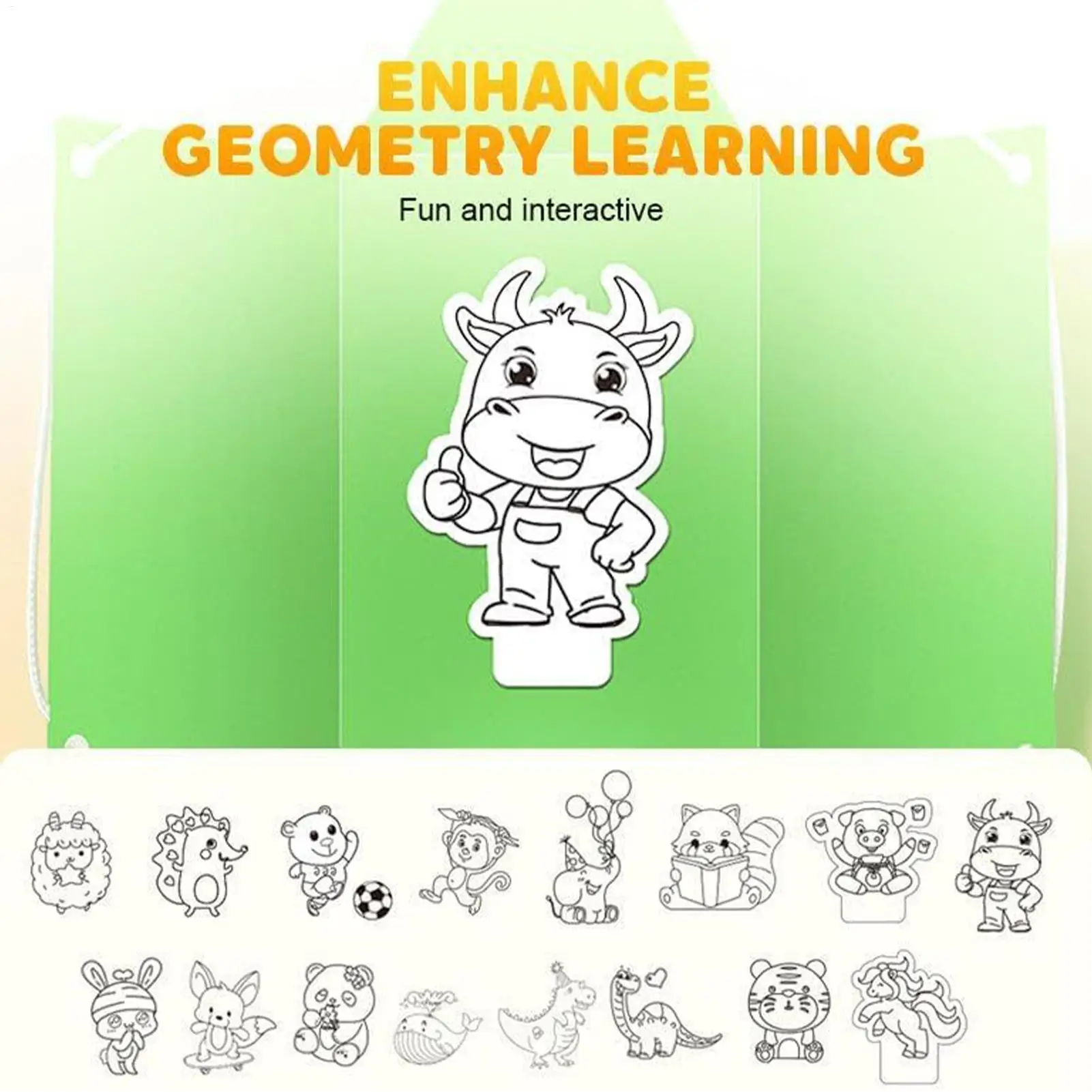 

Kids Geometry Learning Book Pull String Geometry Learning Book For Kids Math Study Textbook Improving Spatial Imagination For