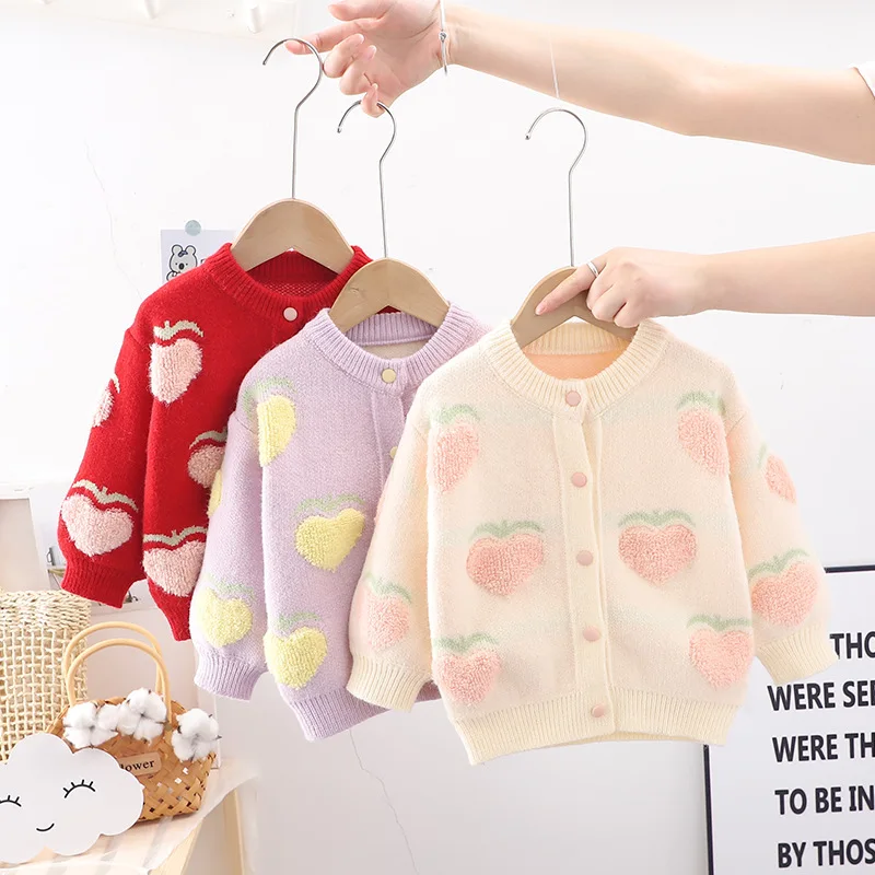 Fashion Baby Girl Winter Clothes Cardigan for Girl Knitted Sweater Soft Autumn Children Girl Baby Sweater Outerwear