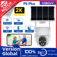 XIAOVV P6Plus WiFi Solar Outdoor Cameras 3MP 2K PTZ Surveillance Outdoor Waterproof Security Cams Color Night Vision Smart Home