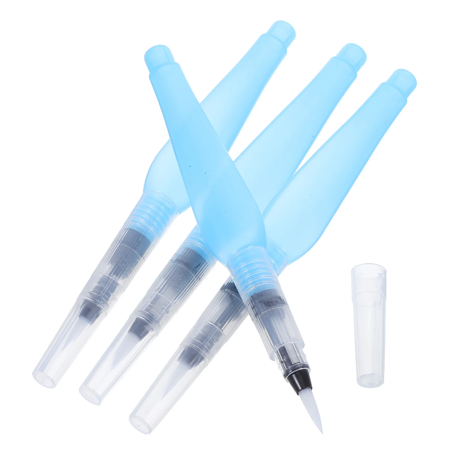 

4pcs Refillable Pens Portable Portable Nylon Tip For Travel Painting Drawing Craft Art Paintbrush Supplies Set