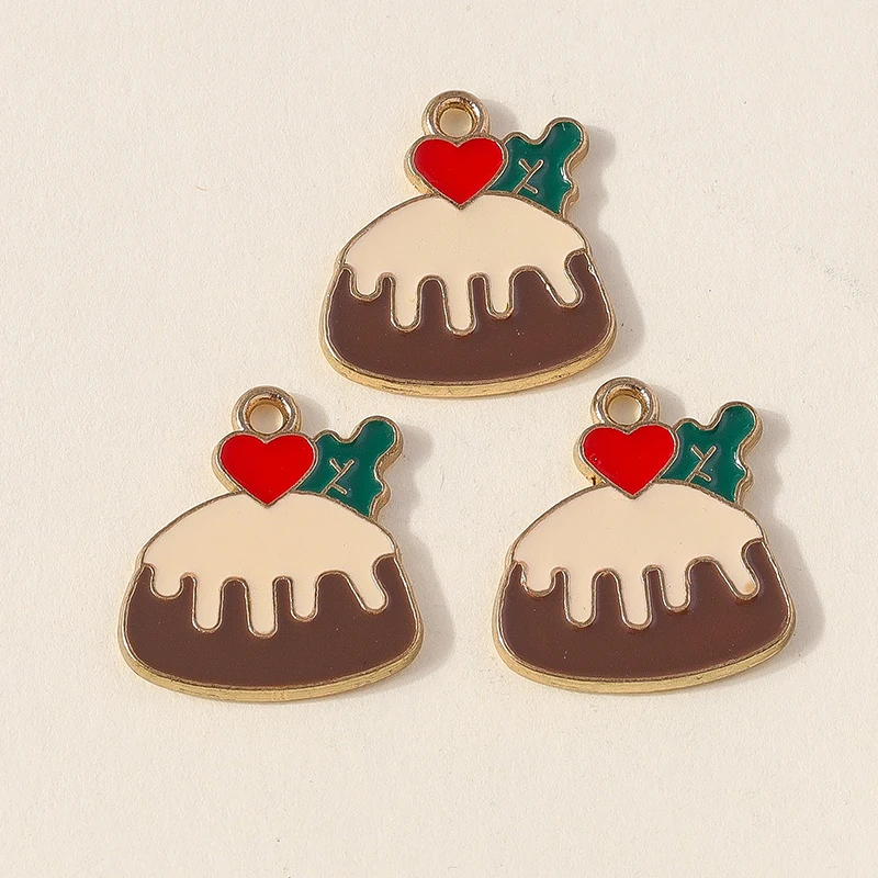 Leslie 10 Stück süße Emaille-Lebensmittel-Charms, süßer Mini-Cup-Kuchen-Anhänger für Armband, handgefertigte Schmuckherstellung – Detail 29