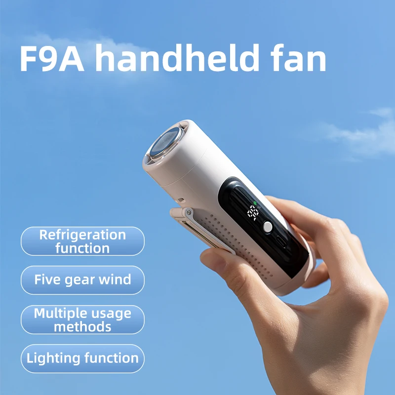2026 USB Turbo Mini Rechargeable Waist Fan Handheld 3 in 1 Portable High Speed Air Cooling Camping Neck Fan Air Cooling Camping