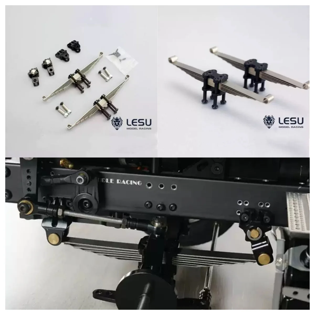 Lesu Metal Suspension for 1/14 Tamiya RC Tractor Truck Power-Off Front Axle Model TH02089 Truck DIY Accessory Toy