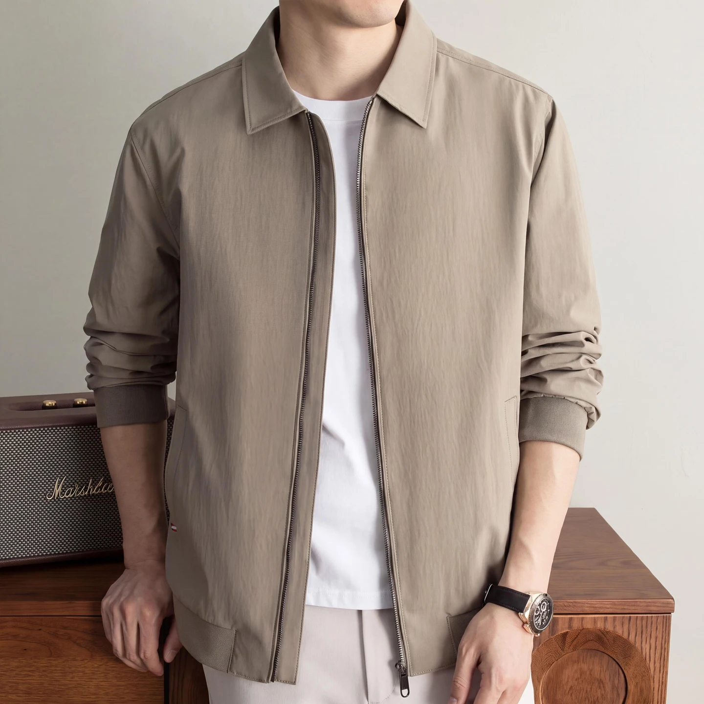 Men's Fashionable Business Collar Jacket Autumn New Style Breathable Casual Coat for Daily Commuting Trendy And Handsome