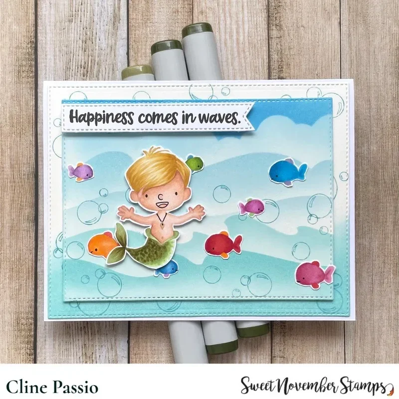 Mermaid Throne Ebb Tide and Flow Sea Babies Clear Stamps New Arrival 2026 DIY Molds Scrap Booking Paper Clear Stamps Cuts Crafts