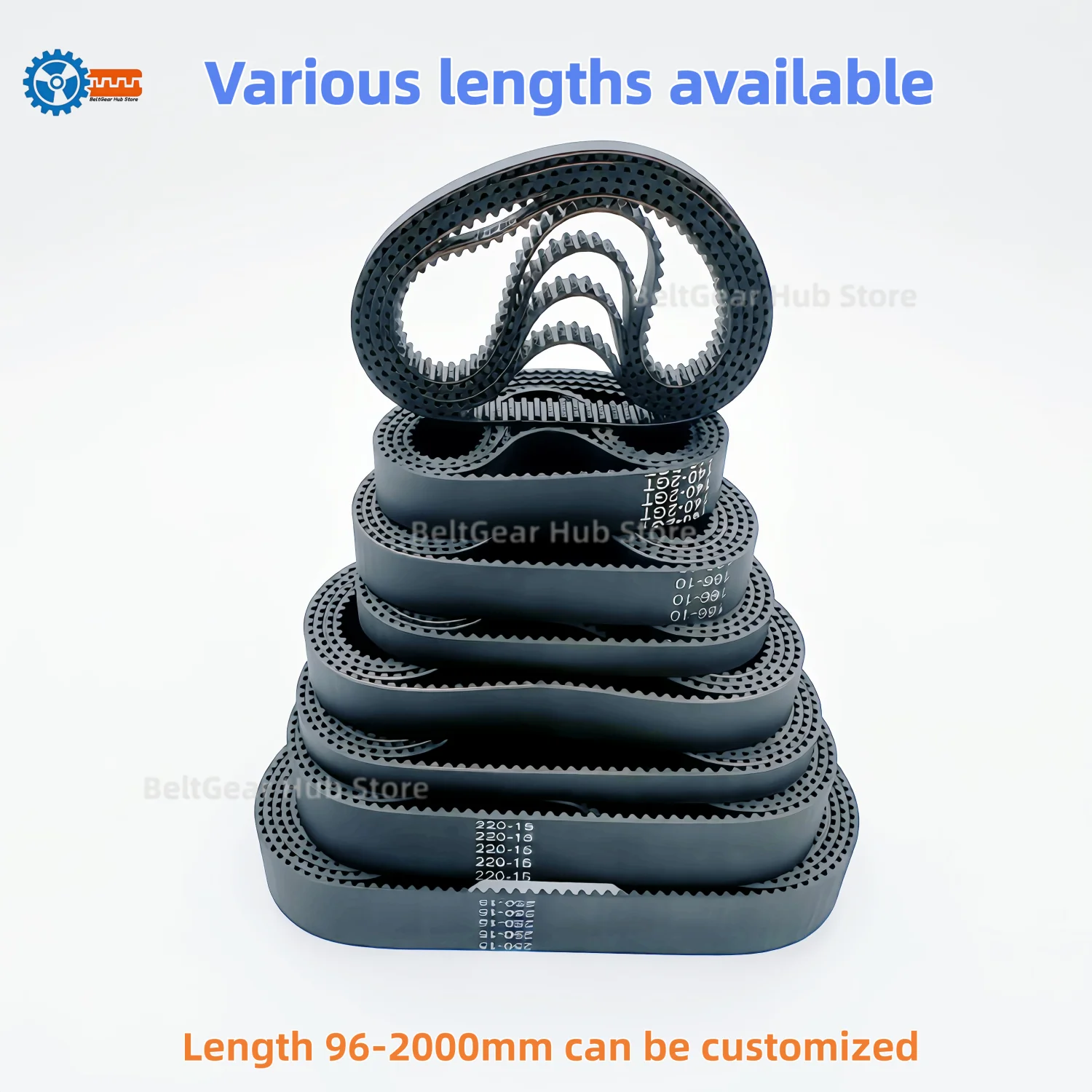 GT2 Closed Loop Rubber Timing Belt Width 5mm Length 140 150 152 156 158 160 162 196mm 2GT-140 2GT-156 2GT-196 3D Printer Drive