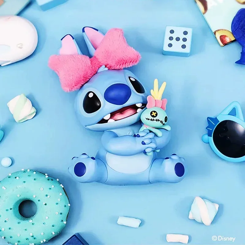 

Stitch Sweet Themed Cartoon Figure Kawaii Doll Bow Knot Stitch Action Figures Kids Toys Birthday Adult Kids Toy Surprise Gifts