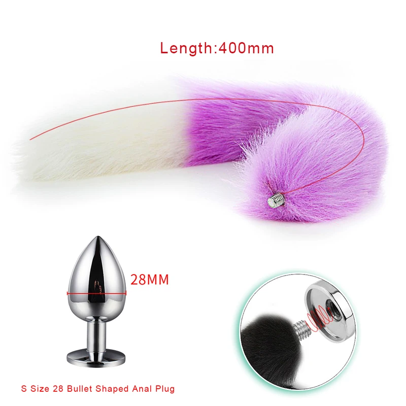 Dilator de Metal Anal e Anal para Casais, Brinquedos Eróticos Casais, Separable Fox Tail, Jogos para Adultos, Interpretação de Papéis, Palco, Sex Shop